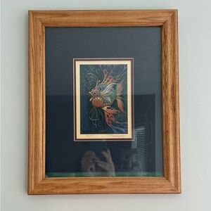 Randal Spangler Limited Edition w/COO 76/950 Signed Fantasy Fish Framed & Matted